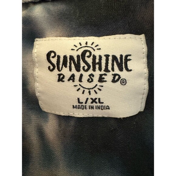 Sunshine Raised Woman’s Dress Cover Up Size Large / X Large Tie Dyed Blue Boho - Picture 3 of 8